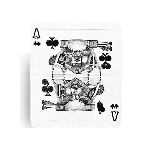revolver cylinder and playing cards tattoo design idea