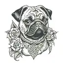 pug tattoo design idea