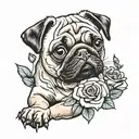 pug tattoo design idea