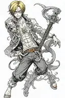 sanji one piece tattoo design idea