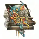 music acid free your mind tattoo design idea