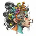 music acid free your mind tattoo design idea