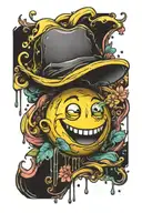 smiley face  tattoo design idea