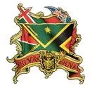 Guyana and Britain flag tatoo tattoo design idea
