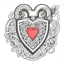 padlock heart  tattoo design idea