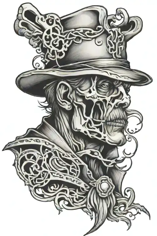 dead man walking tattoo design idea