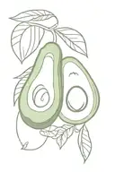 avocado tattoo design idea