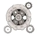 Mechanical gears tattoo design idea
