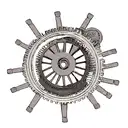 Mechanical gears tattoo design idea