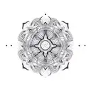 pineapple mandala for elbow  tattoo design idea