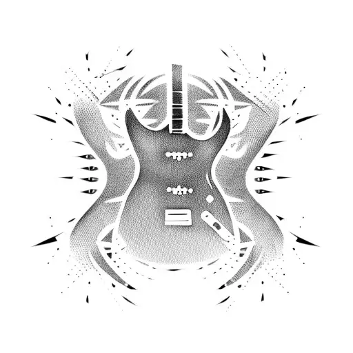 body electric guitar  tattoo design idea