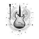 body electric guitar  tattoo design idea
