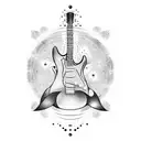 body electric guitar  tattoo design idea