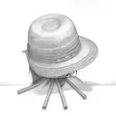 straw hat tattoo design idea