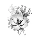 A clivia flower intertwined with a neural network, representing the fusion of your passions tattoo design idea