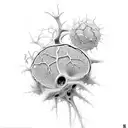 Neuron and immune cells tattoo design idea