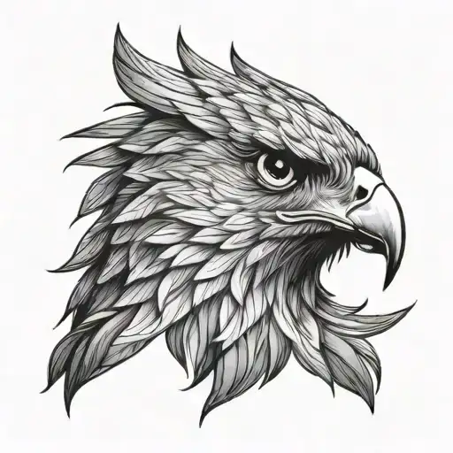 Hawk tattoo design idea
