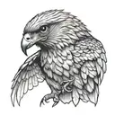 Hawk tattoo design idea