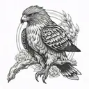 Hawk tattoo design idea