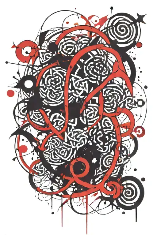 celtic vine wrapping tattoo design idea