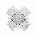 A basketball court with Aztec-inspired patterns as the floor tattoo design idea