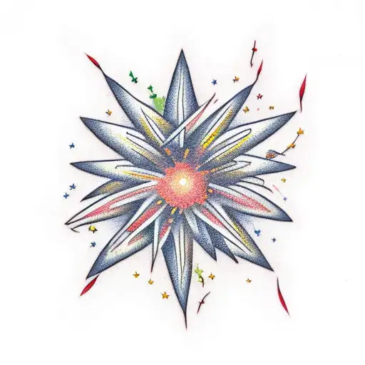 Fireworks tattoo design idea