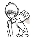 Rick and one punch man fist bumping  tattoo design idea