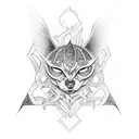 lilith with sigils tattoo design idea