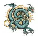 2000 and dragon tattoo design idea