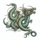 2000 and dragon tattoo design idea