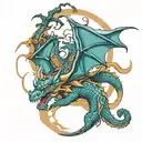 2000 and dragon tattoo design idea