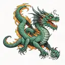 2000 and dragon tattoo design idea