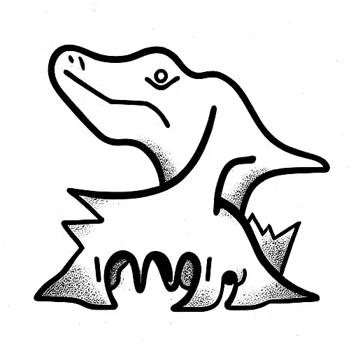 two dinosaurs with knifes tattoo design idea