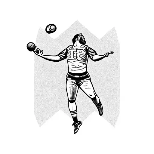 A discus athlete in mid-throw, with the Iowa Hawkeyes logo incorporated in the background tattoo design idea