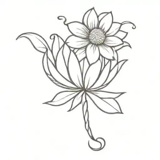 dragon daisy april aries daughter  tattoo design idea
