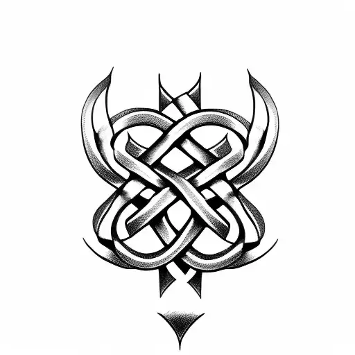 Viking knots tattoo design idea