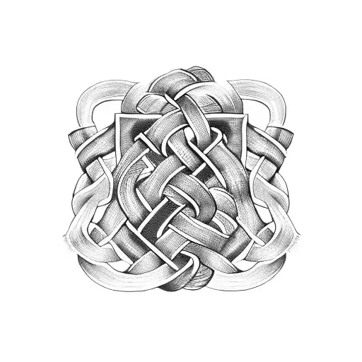 Viking knots tattoo design idea