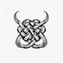 Viking knots tattoo design idea