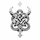 Viking knots tattoo design idea