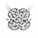 Viking knots tattoo design idea