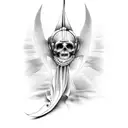 nun, shh tattoo design idea