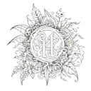 Combine elements of nature with the number 143 in a unique and creative way tattoo design idea