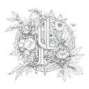 Combine elements of nature with the number 143 in a unique and creative way tattoo design idea