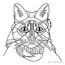  cat memorial  tattoo design idea