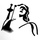 lady justice tattoo design idea