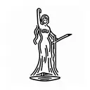 lady justice tattoo design idea