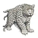 black jaguar full body tattoo design idea