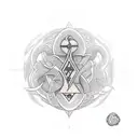 "healer" in hebrew script tattoo design idea