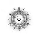 Adam creation hands in a circle  tattoo design idea