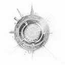 Adam creation hands in a circle  tattoo design idea